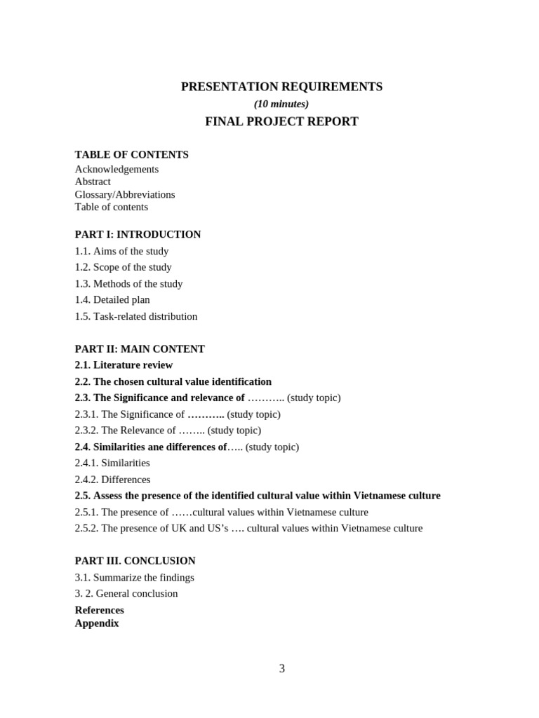 Template - Presentation - Final Projecf Report - VHAM - K63 | PDF