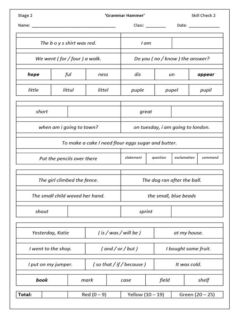 stage-2-check-2 | PDF | Sentence (Linguistics) | Adjective