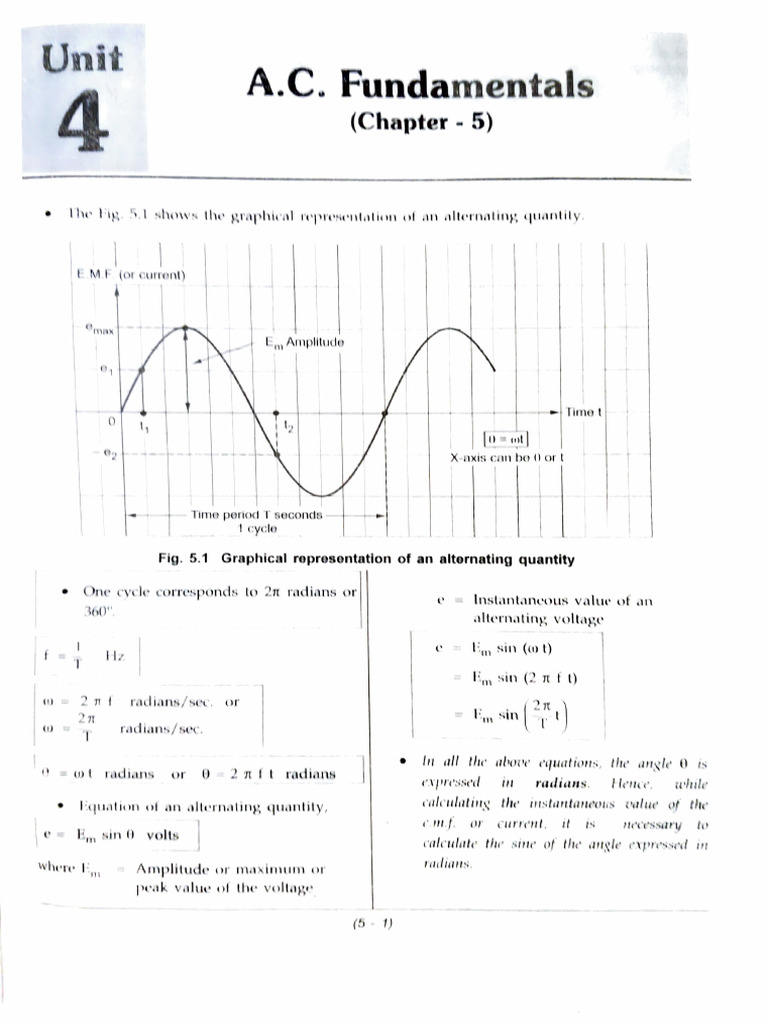 Unit 2 (B) AC Fundamental MCQ Mar 08, 2021 | PDF | Root Mean Square ...