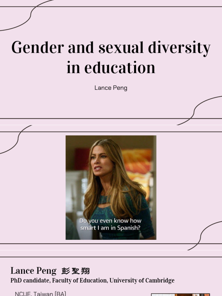 Gender and Sexual Diversity in Education 2grdlxy3 | PDF | Sex Education ...