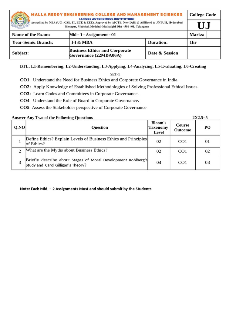 Becg Assignment-I | PDF