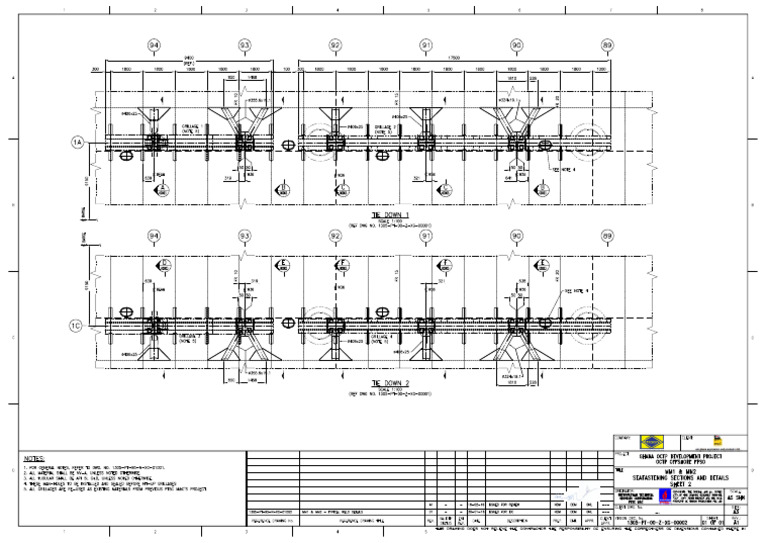 1305-PT-00-Z-XG-00002 - A1 MM1 & MM2 Seafastening Sections and Details ...