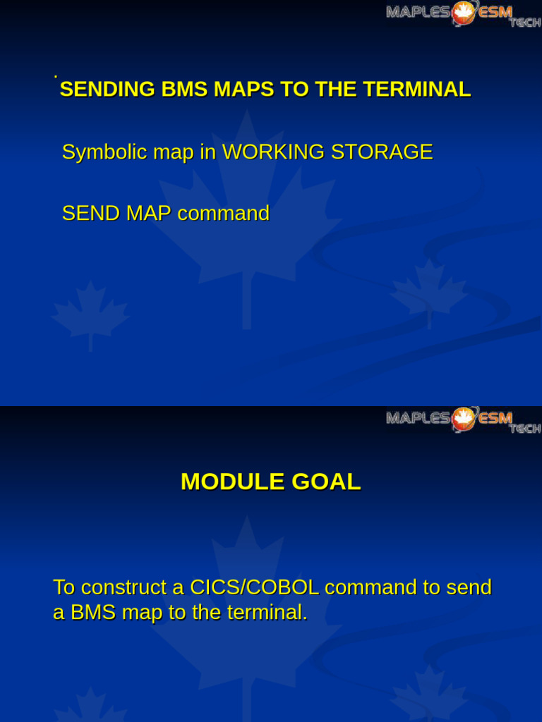 Sending BMS Maps in CICS/COBOL | PDF | Library (Computing) | Computer ...
