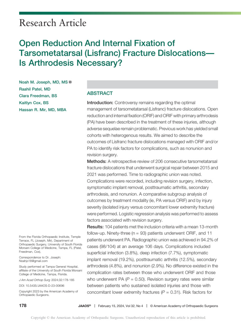 Open Reduction and Internal Fixation Of.5 | PDF | Surgery | Implant ...