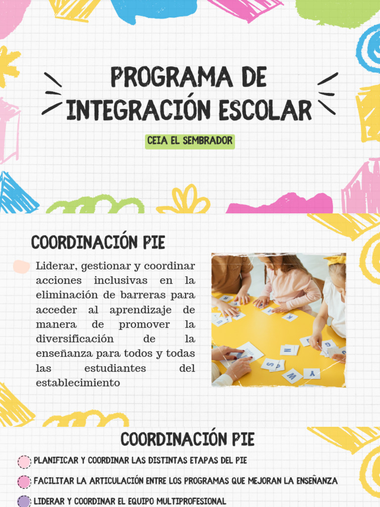 Programa de Inclusión Escolar CEIA | PDF | Enseñando | Inclusión ...