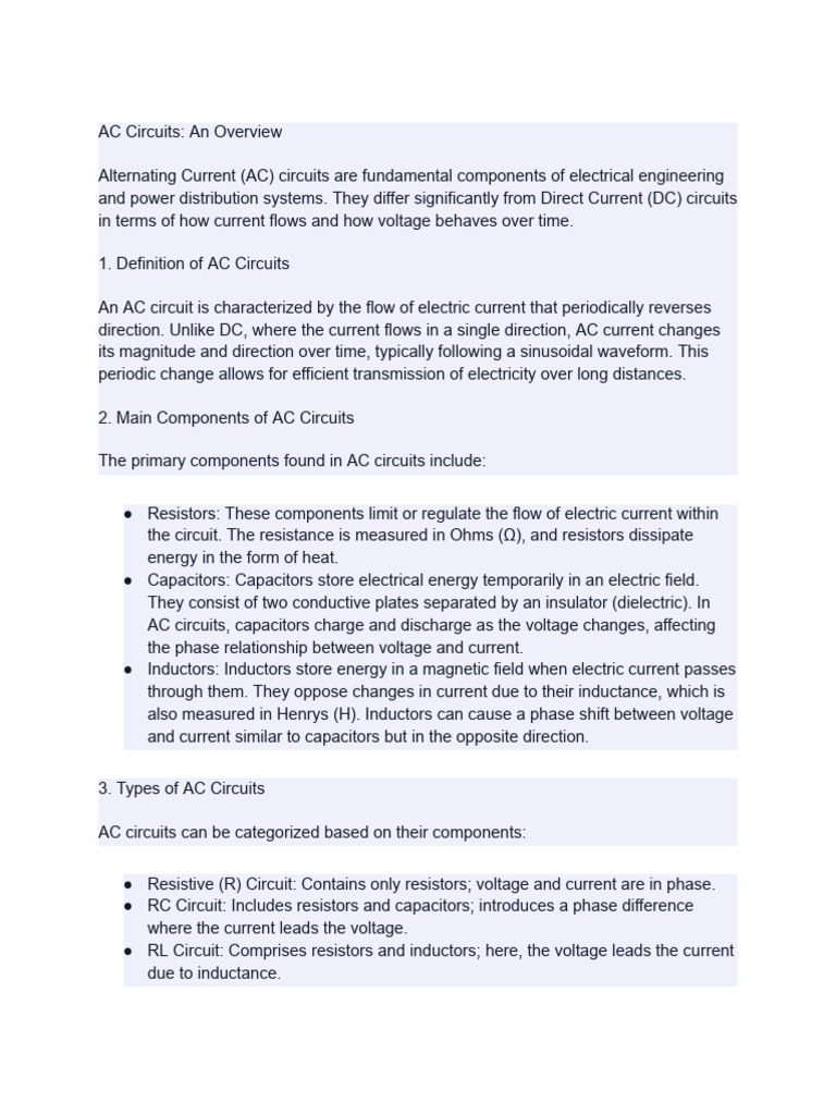Untitled document | PDF | Electrical Network | Alternating Current