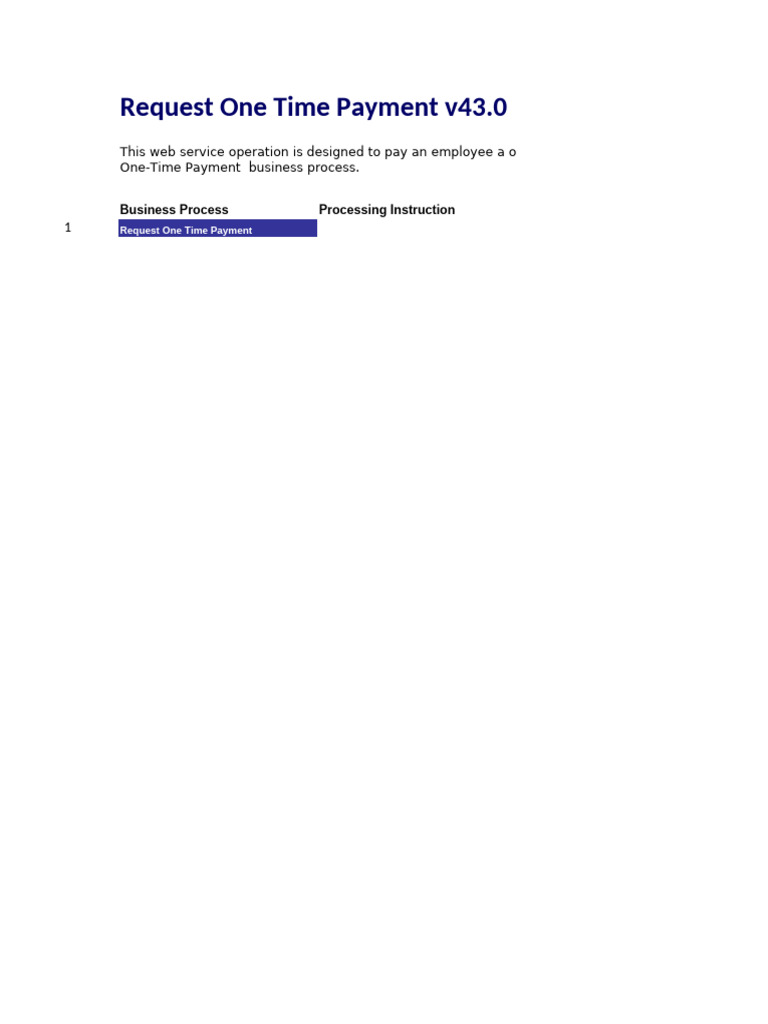 One-Time Payment Guide for HR | PDF