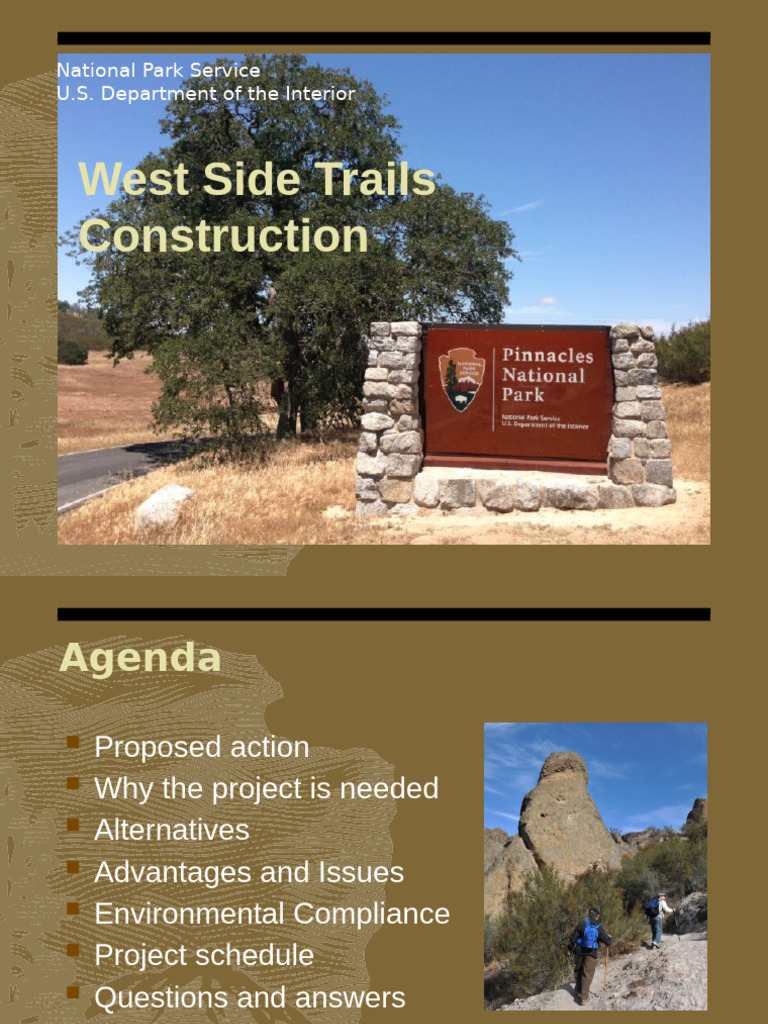 Pinnacles NP West Side Trail Project Scoping Presentation | PDF ...