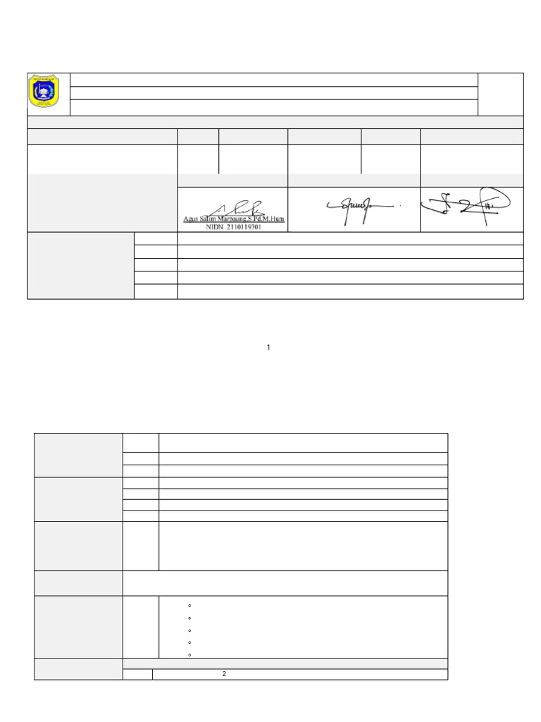 RPS BAHASA INGGRIS II | PDF