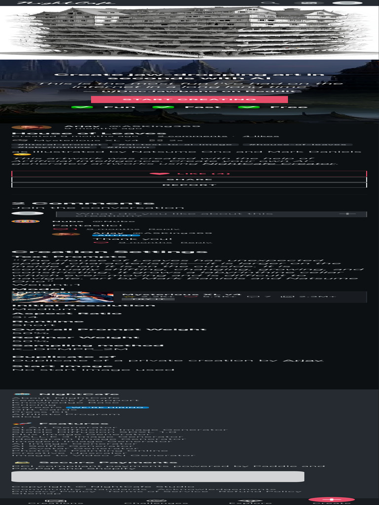 House of Leaves - AI Generated Artwork - NightCafe Creator | PDF ...