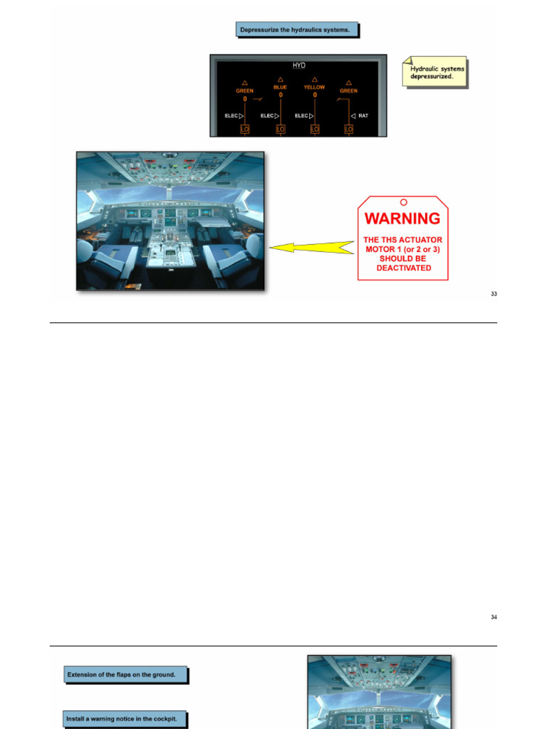 THS Actuator Motor Deactivation Guide | PDF | Aircraft Flight Control ...
