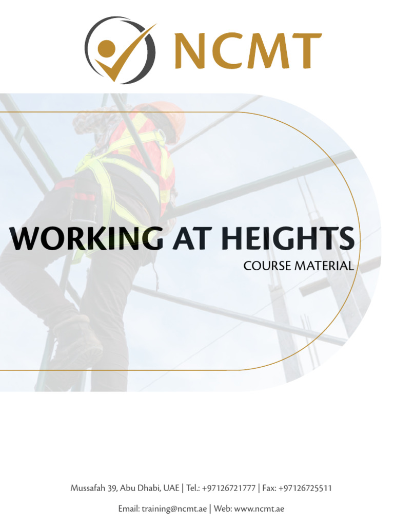 Working at Height Safety Training Guide | PDF | Personal Protective ...