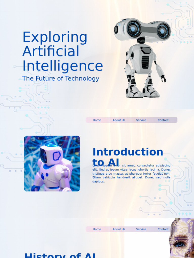 Blue and White Gradient Artificial Intelligent Presentation | PDF ...