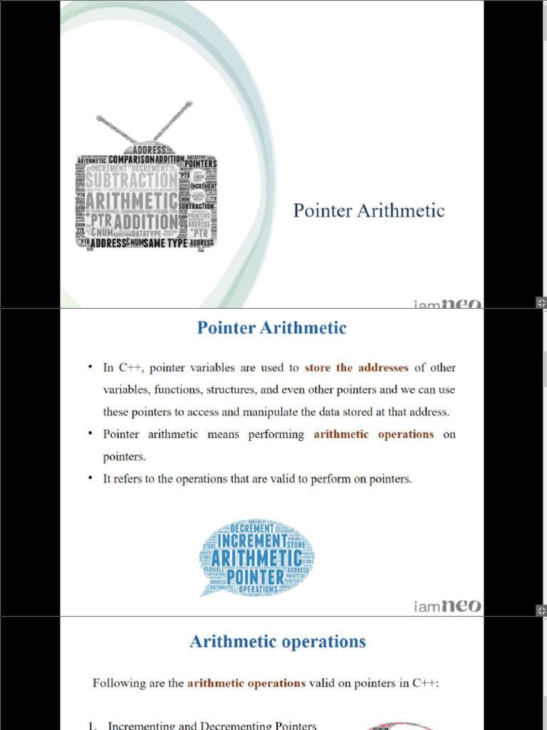 3. CPP - Pointer Arithmetic | PDF