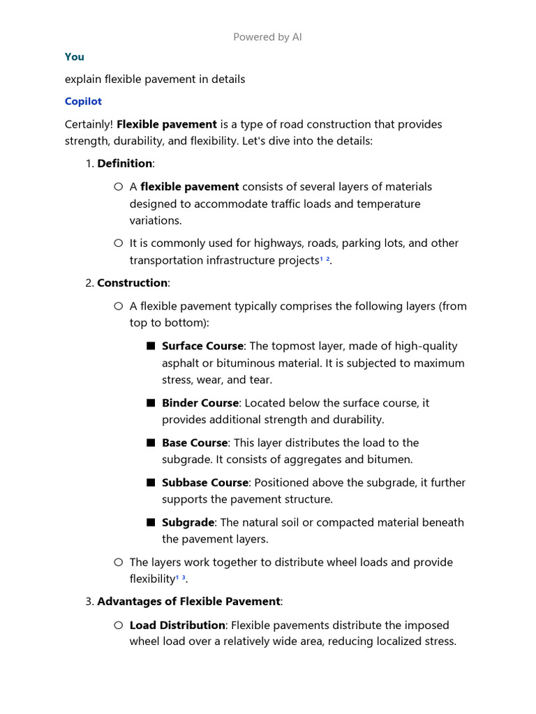 Explain Flexible Pavement in Details | PDF | Road Surface | Building ...
