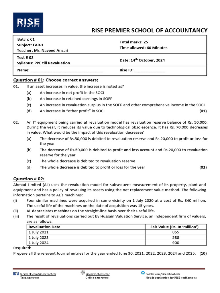 Test 02 Pdf Depreciation Debits And Credits