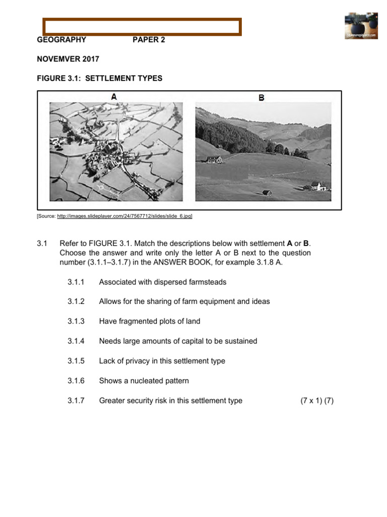 Grade 12 Geography Paper 2 Revision Programme | PDF | Urbanization ...