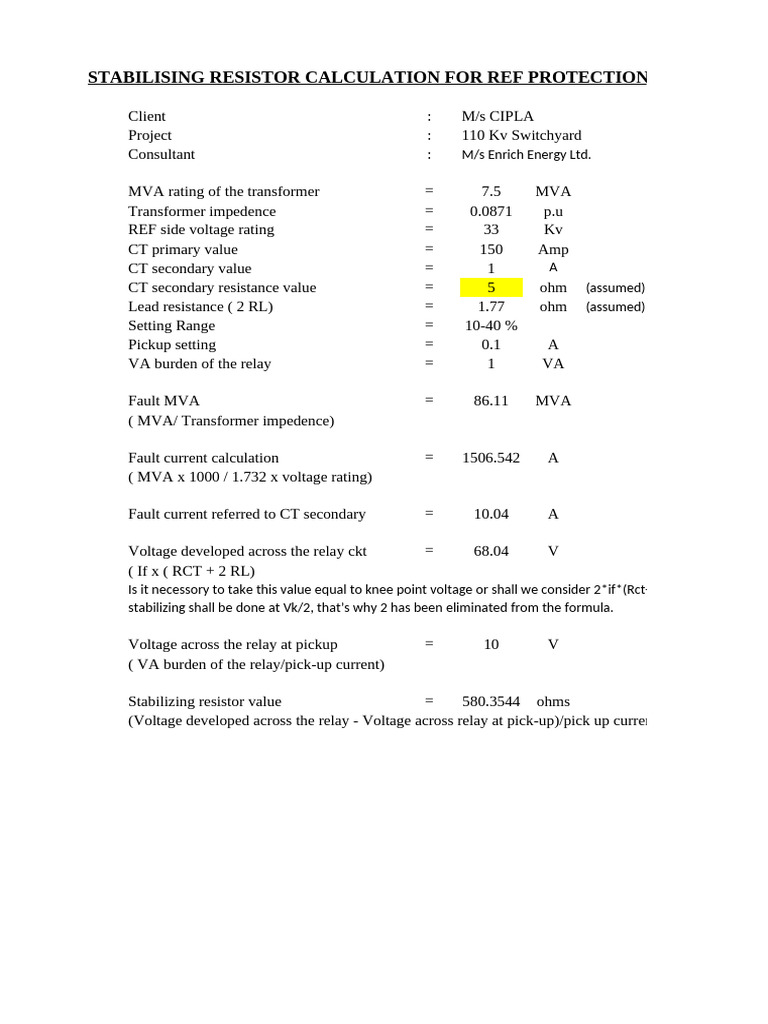 Stabilizing Resistor Calculation for REF | PDF | Electrical Impedance ...