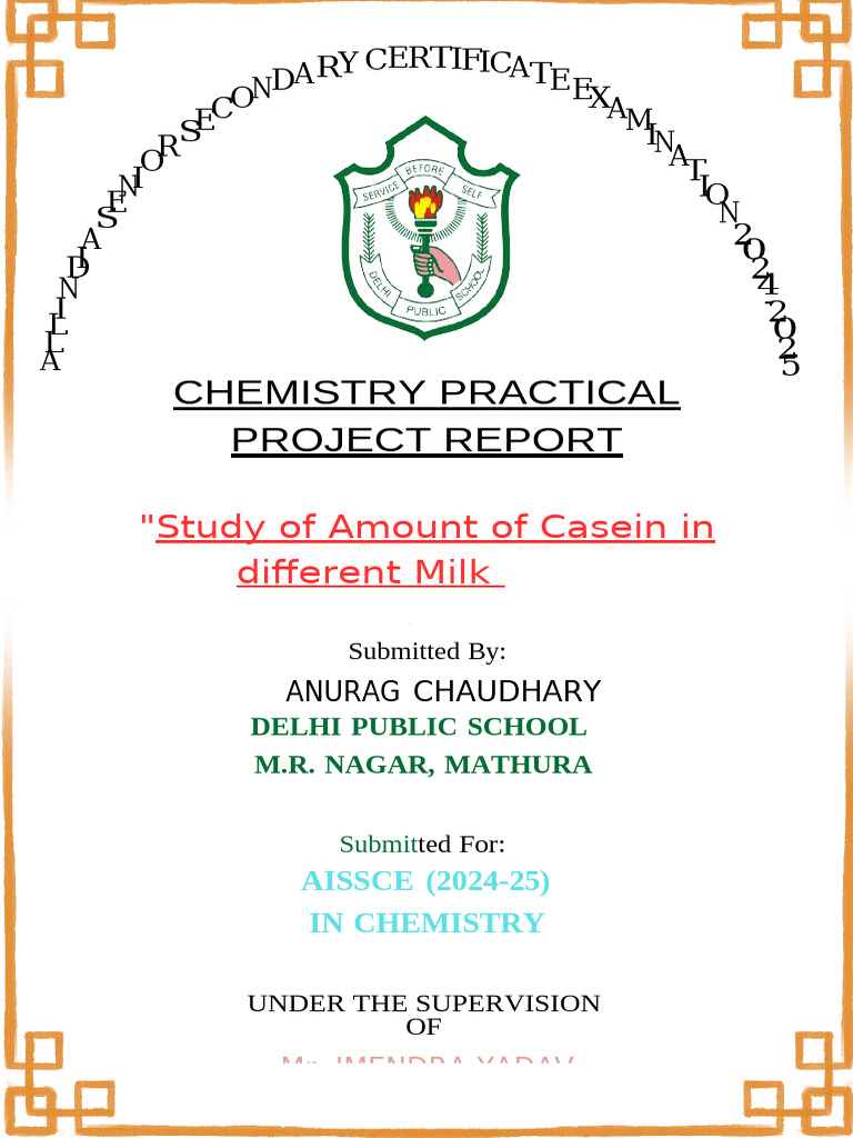 Aissce Chemistry Project File by Anurag Chaudhary - 1 | PDF | Schools ...