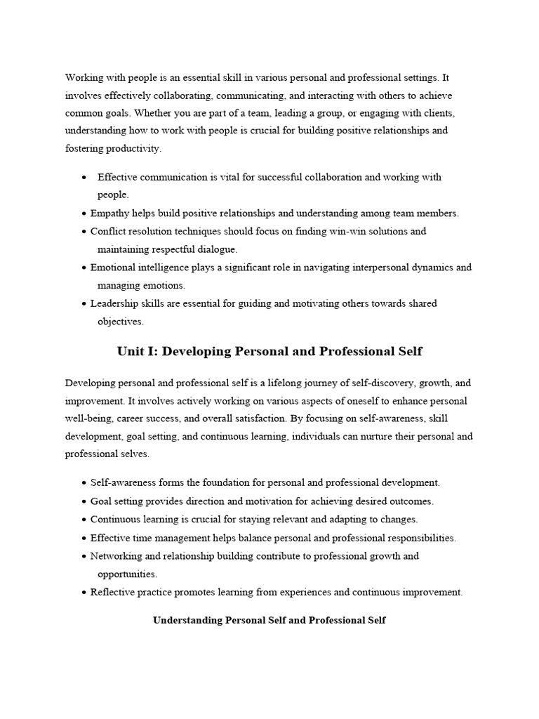 Personal & Professional Development Guide | PDF | Swot Analysis ...