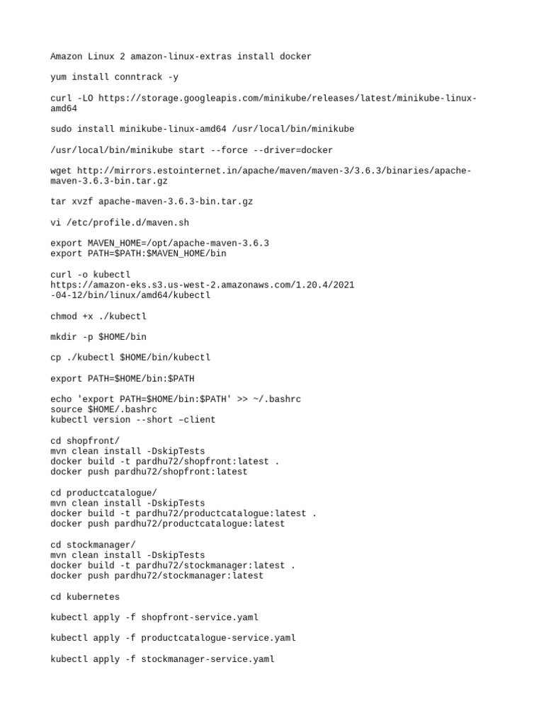 Minicude k8 cmnds pdf