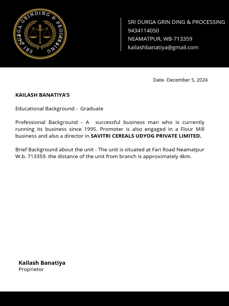 Brief Background of Promoter | PDF