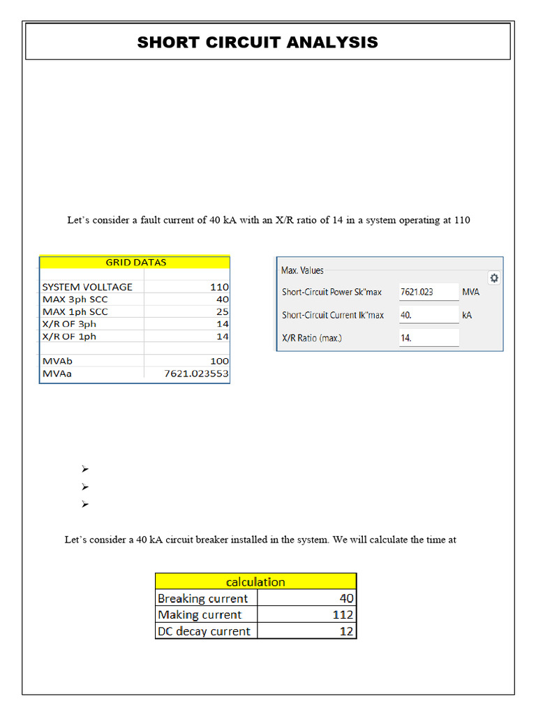 Short Circuit Analysis of DC Decay Components | PDF | Electronic ...