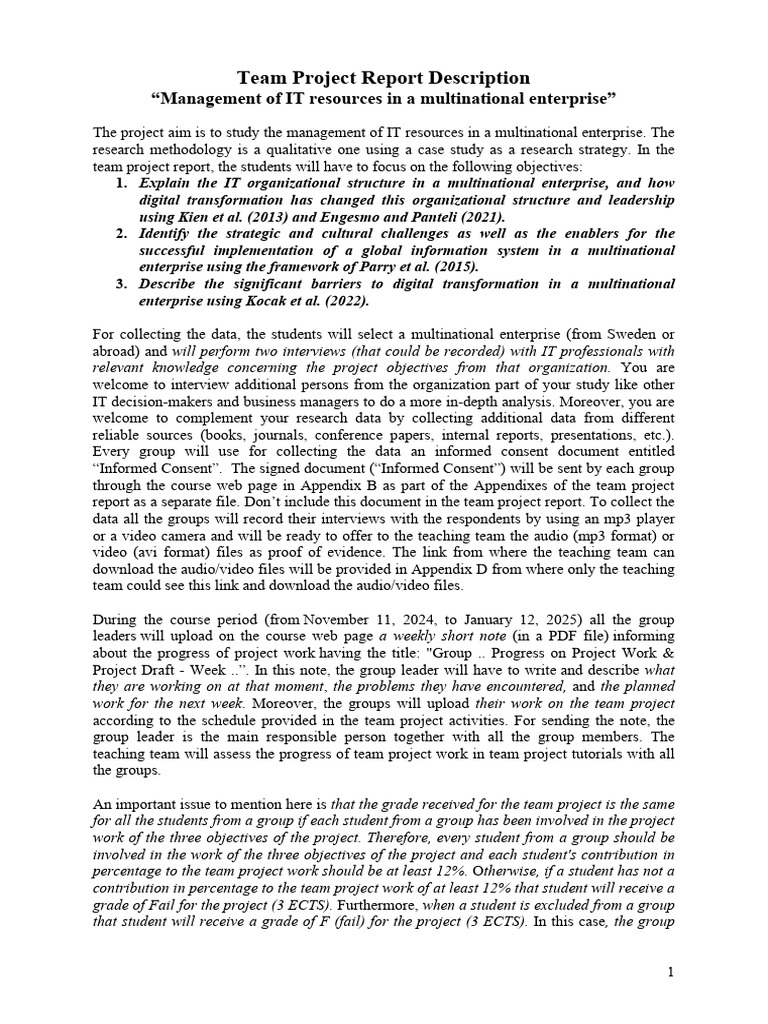 Team Project Report Description | PDF | Methodology | Data