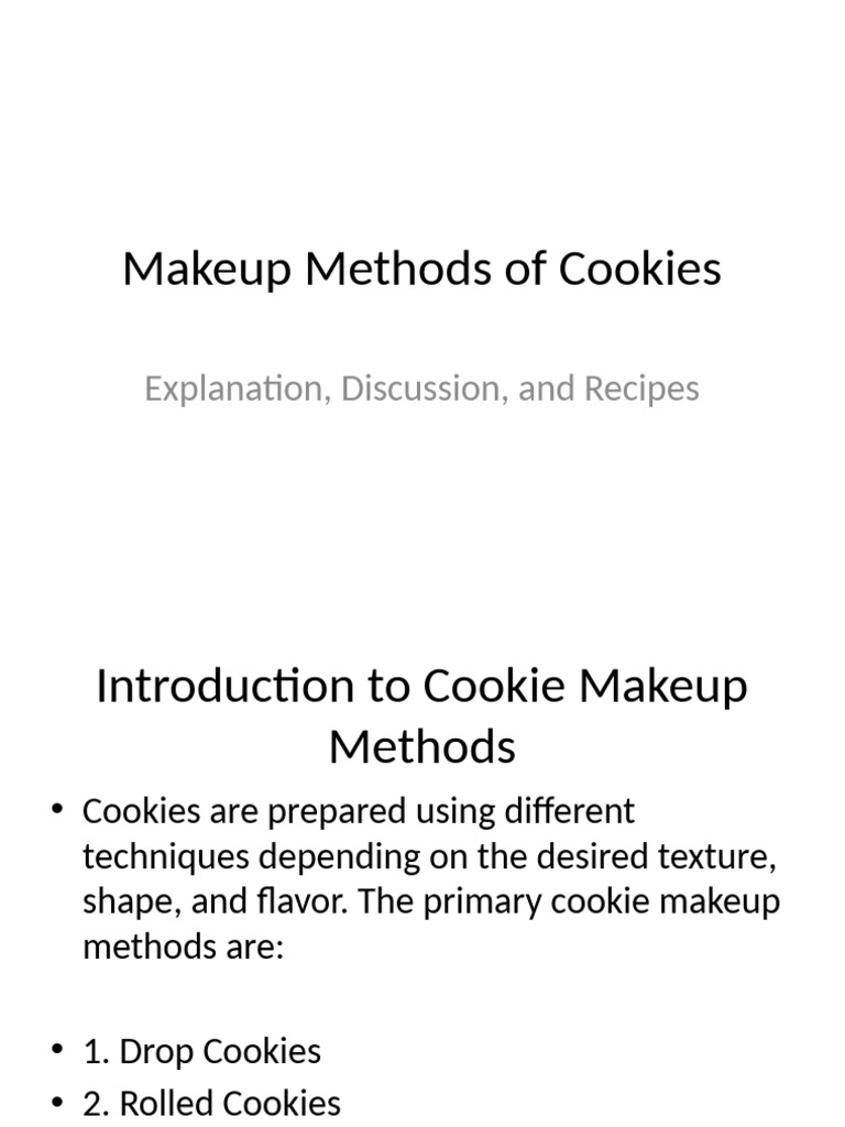 Cookie Makeup Methods | PDF