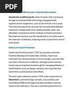 Insulin Production via r-DNA Technology | PDF | Insulin | Recombinant Dna