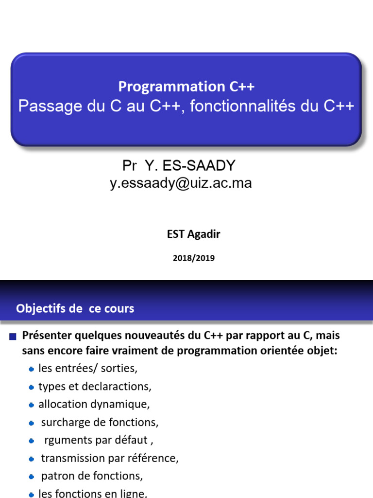 Nouveautés de C++ par rapport à C | PDF | C ++ | Informatique