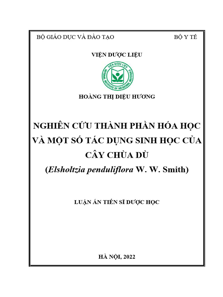 Nghien Cuu Thanh Phan Hoa Hoc Va Mot So Tac Dung Sinh Hoc Cua Cay Chua ...