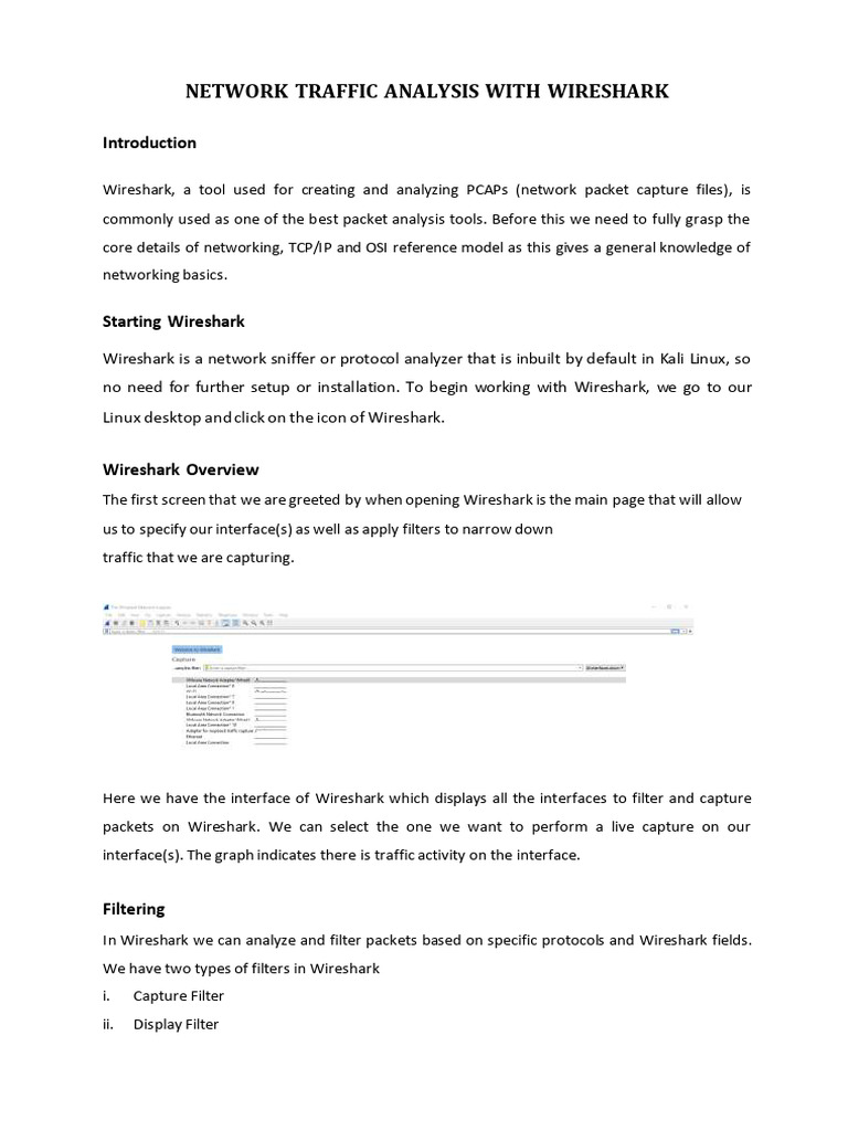 Wireshark Network Traffic Analysis Guide | PDF | Transmission Control ...