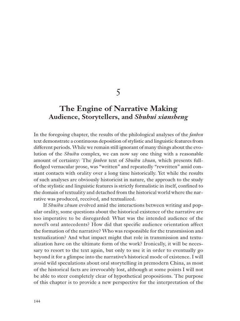 The Engine of Narrative Making: Audience, Storytellers, and | PDF ...