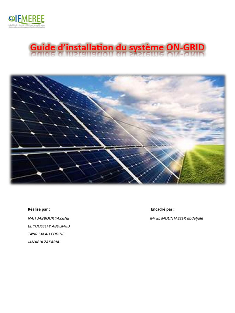 Guide d'installation système ON-GRID | PDF | Énergie solaire ...