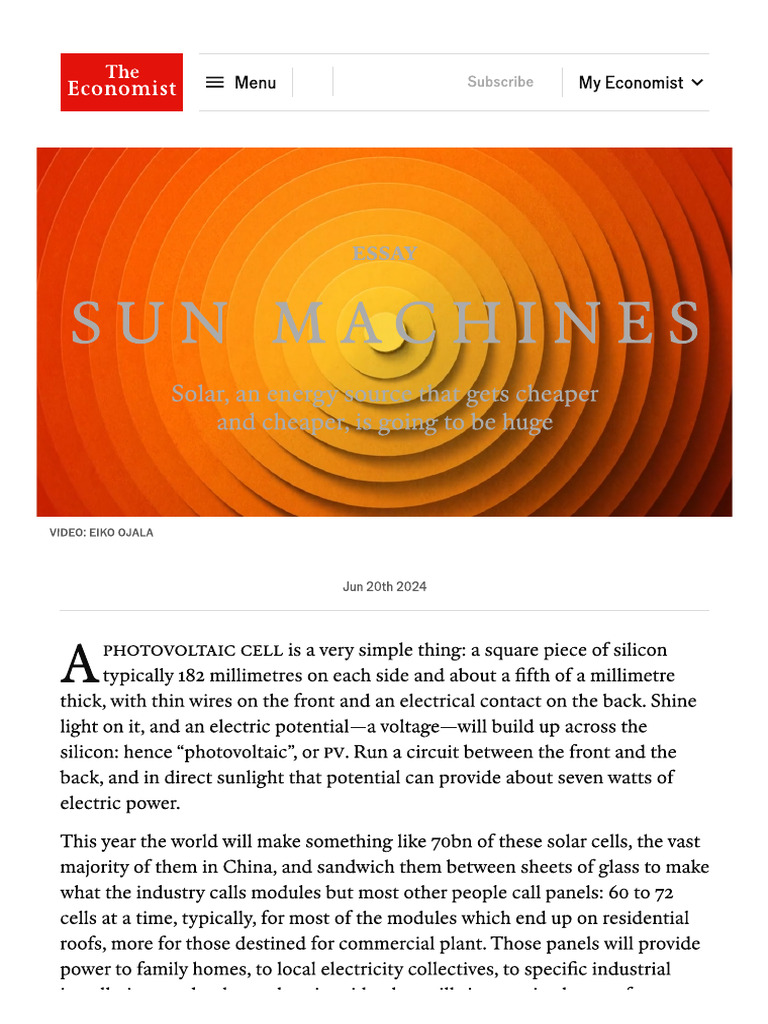 Sun Machines _ The Economist. | PDF
