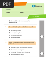 Grade 5 Science Term 1 Assessment | PDF | Circulatory System | Blood