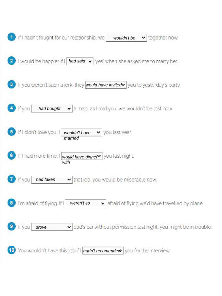 Mixed Conditionals Exercise 2 Pdf