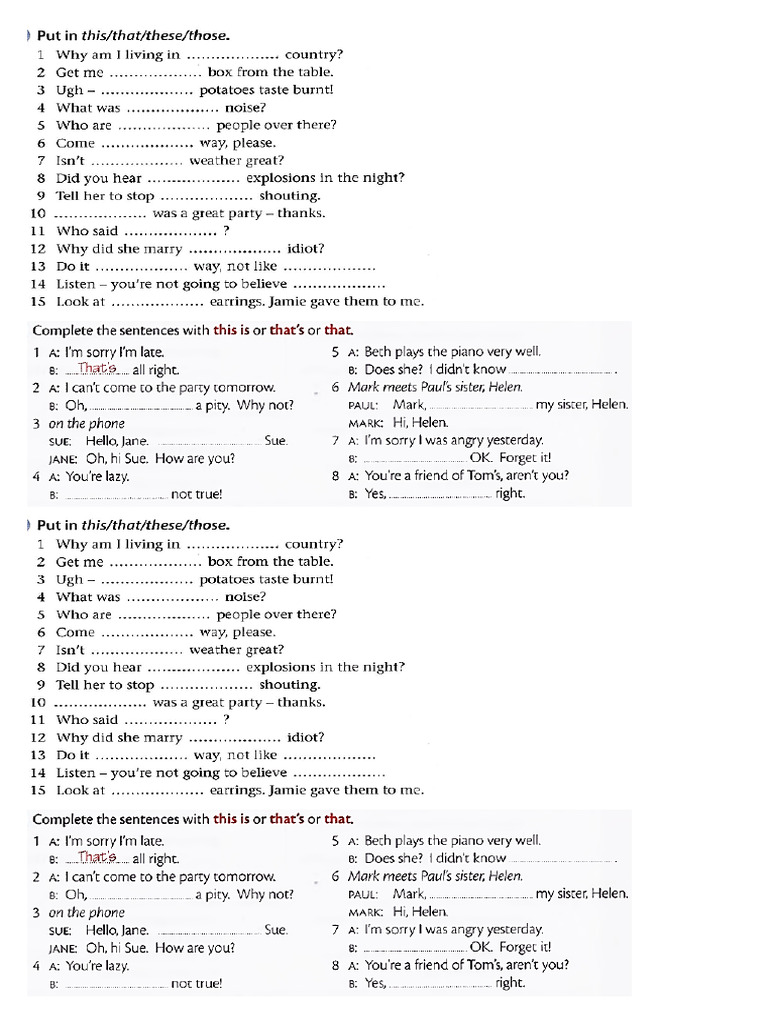 This That Exercises Ty | PDF