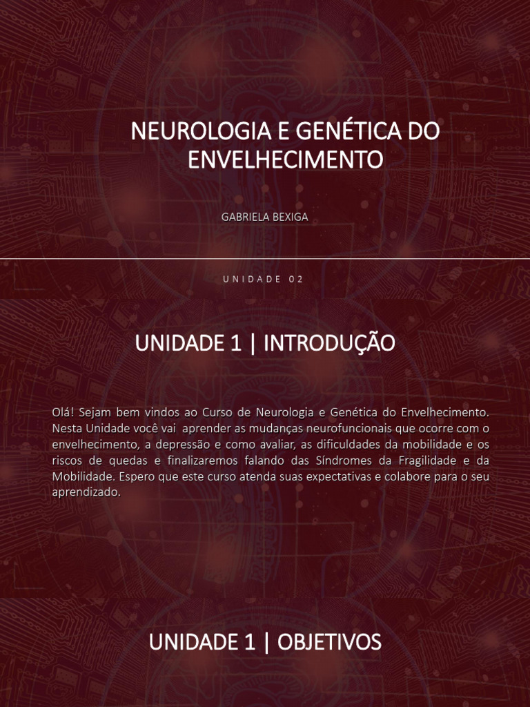 Neurologia e Genética do Envelhecimento | PDF | Envelhecimento | Depressão