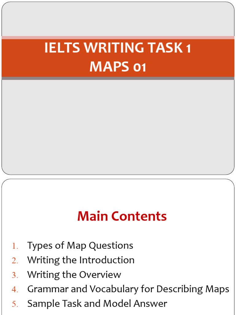 IELTS Map Writing Guide | PDF | Linguistics | Grammar