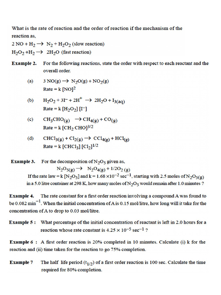 Chemical Kinetics Pdf
