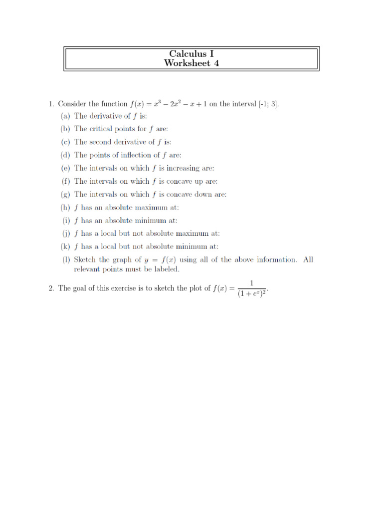 Worksheet 4 | PDF