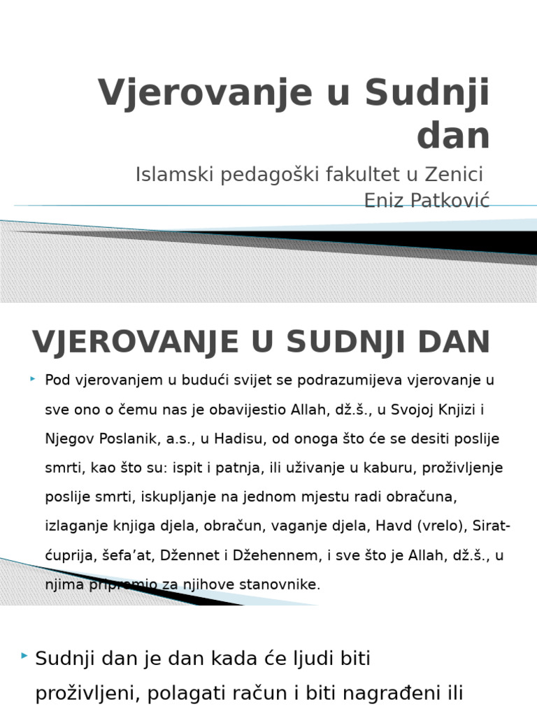 Vjerovanje U Sudnji Dan | PDF