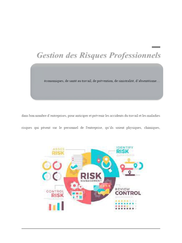 Gestion des Risques Professionnels en SST | PDF | Risque | Gestion des ...
