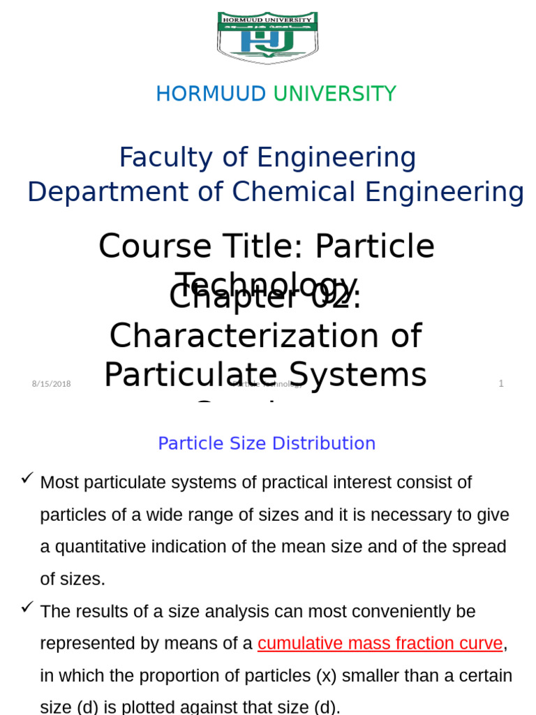 Characterization of Particulate Systems | PDF | Porosity | Density