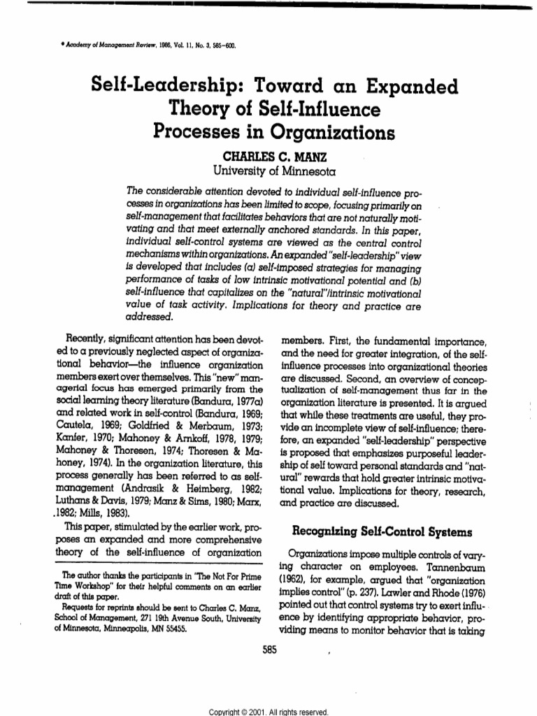 Self Leadership | PDF