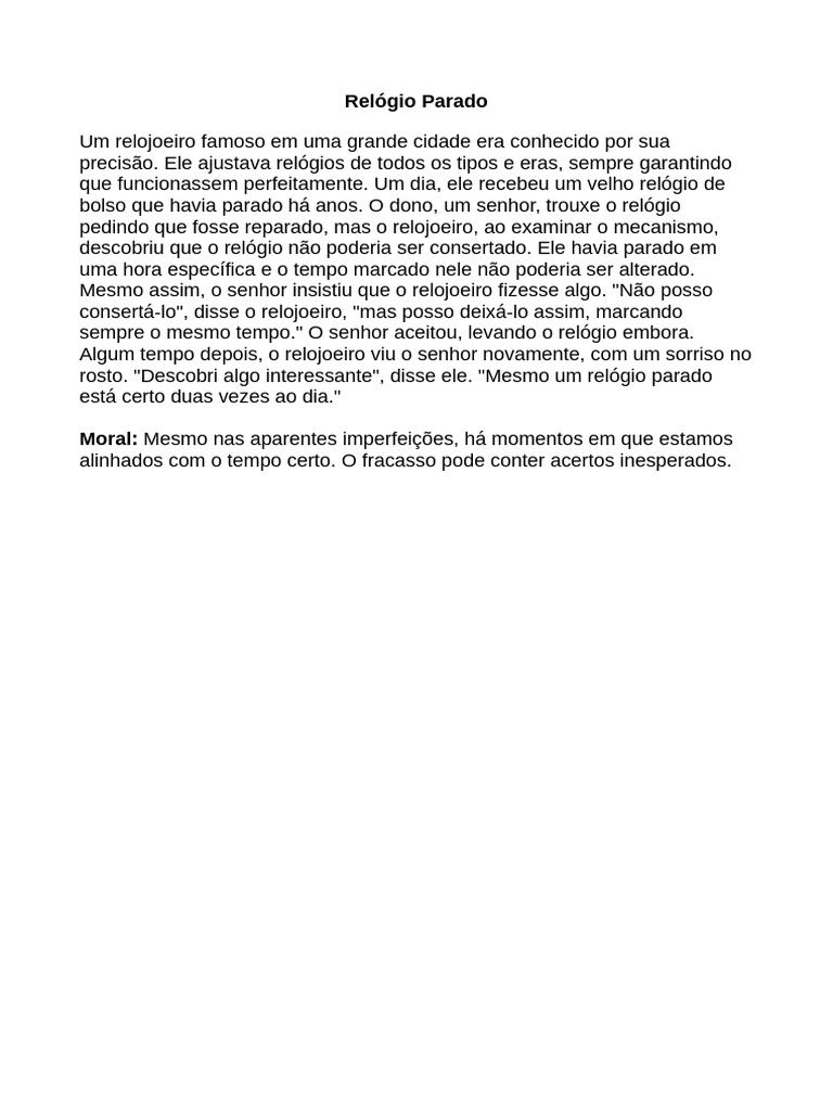 A Sabedoria do Relógio Parado | PDF
