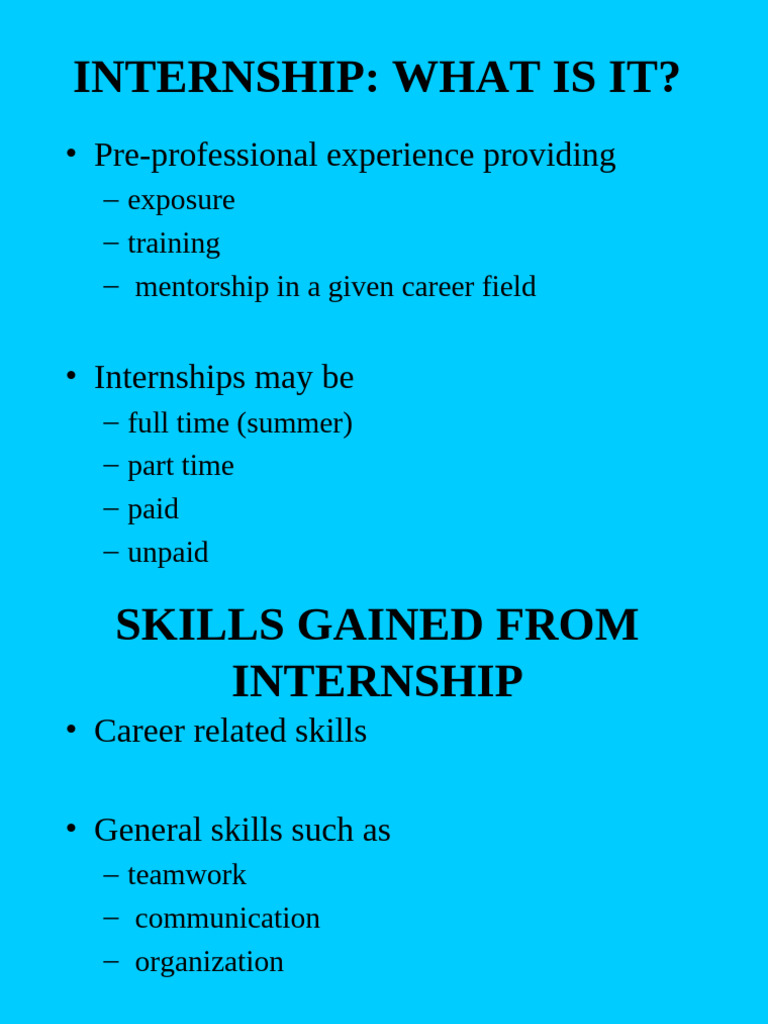 Essential Internship Guide for Success | PDF | Internship | Job Hunting