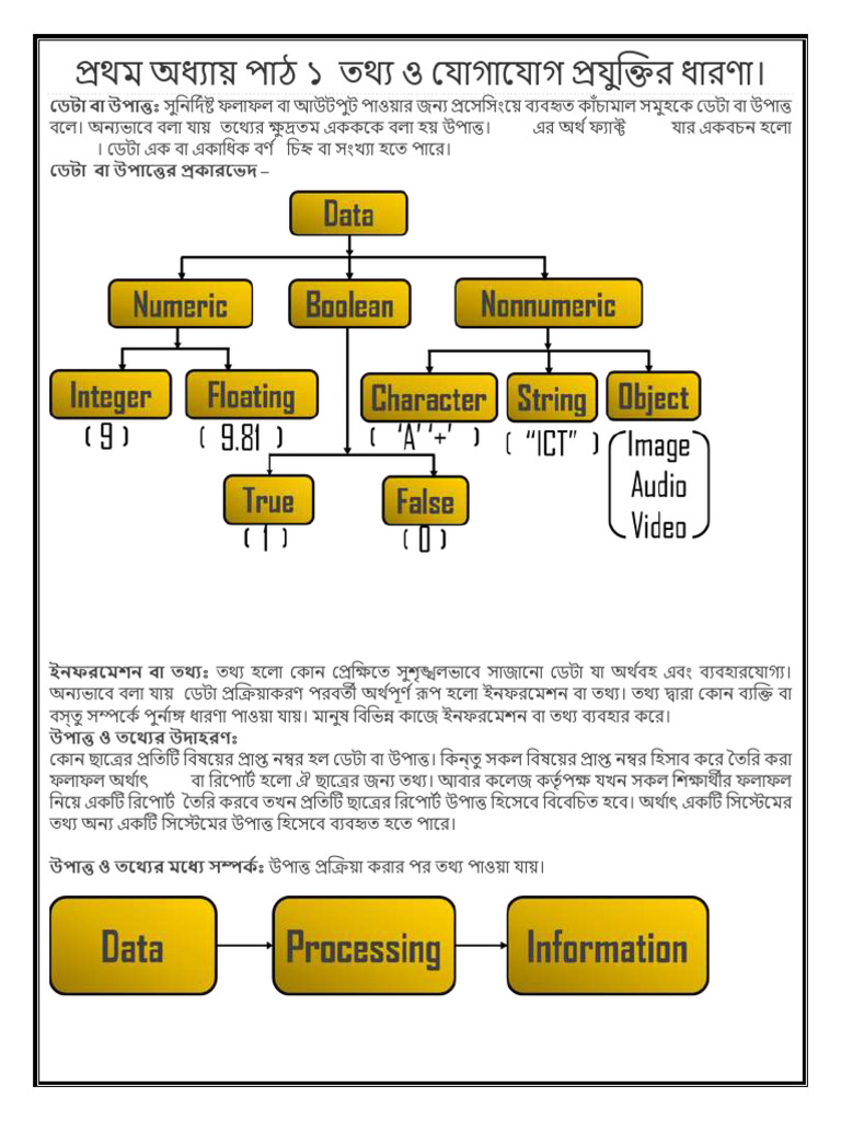 10 Minute School ICT Notes Chapter 1 HSC | PDF